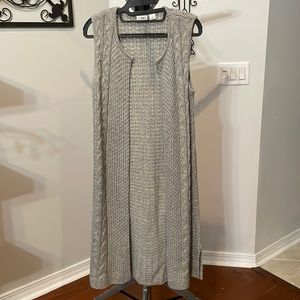 NWOT. CATO long sleeveless cardigan. Size S. Color Grey
